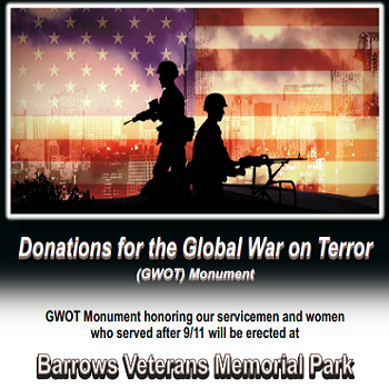 faded american flag with NY city skyline eand silouttes of two soldiers