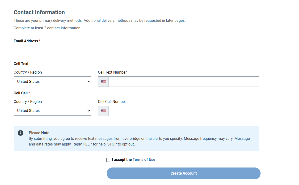 Everbridge Create Your Account 3