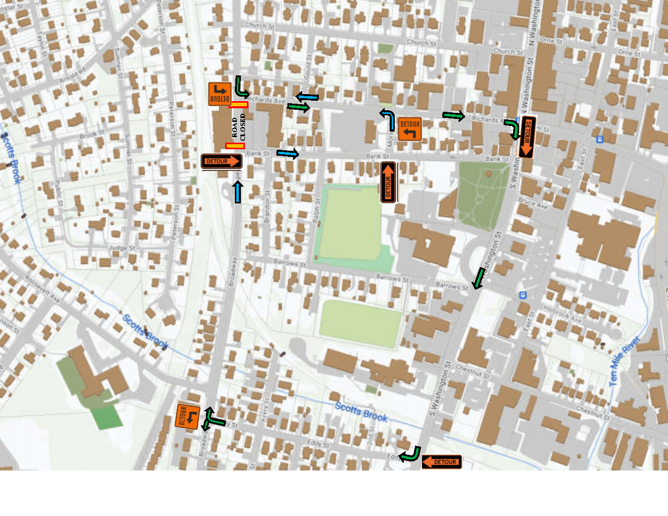 Road Closure Broadway